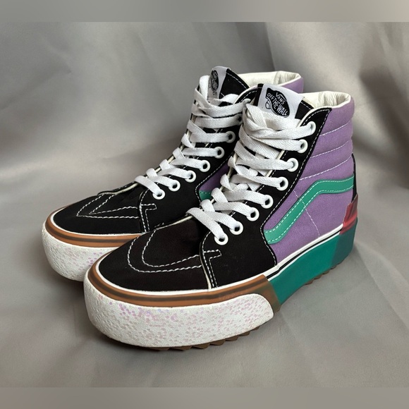 Vans Sk8-Hi Stacked Confetti - Fairy Wren Sea Green- RARE FIND- women’s 6.5 - Picture 2 of 8